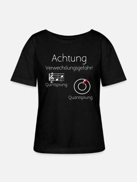Quintsprung Quantsprung - Stanley/Stella Relaxed Rundhals Frauen Bio-T-Shirt SERENA - Schwarz