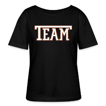 Team Font - Stanley/Stella SERENA Relaxed Women’s Organic Round Neck T-shirt - black - Front - Anna (173cm)
