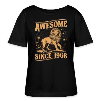 Leo Astrological Sign Zodiac Birthday Year 1966Leo - Stanley/Stella Relaxed Rundhals Frauen Bio-T-Shirt SERENA - Schwarz - Vorne - Anna (173cm)