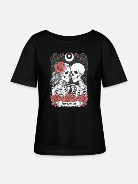 Tarotkarte - Stanley/Stella Relaxed Rundhals Frauen Bio-T-Shirt SERENA - Schwarz