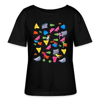 Bouldering Climbing Boulderer Bouldering - Stanley/Stella SERENA Relaxed Women’s Organic Round Neck T-shirt - black - Front - Anna (173cm)