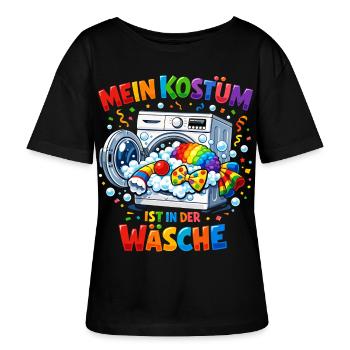 Mein Kostüm ist in der Wäsche Clown lustig - Stanley/Stella Relaxed Rundhals Frauen Bio-T-Shirt SERENA - Schwarz - Vorne - Anna (173cm)