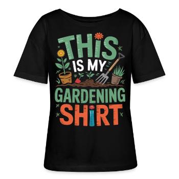 Chemise amusante pour les jardiniers - T-shirt bio à col rond SERENA Stanley/Stella Femme - noir - Devant - Anna (173cm)