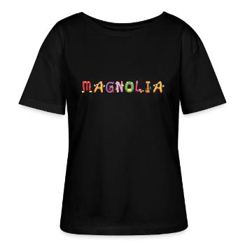 Magnolia - Stanley/Stella Relaxed Rundhals Frauen Bio-T-Shirt SERENA - Schwarz - Vorne - Anna (173cm)