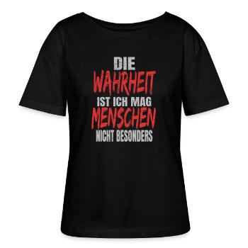 Ich hasse Menschen - Stanley/Stella Relaxed Rundhals Frauen Bio-T-Shirt SERENA - Schwarz - Vorne - Anna (173cm)