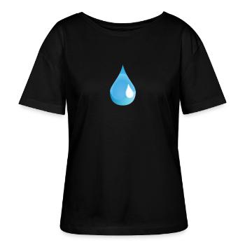 Tear Drop - Stanley/Stella Relaxed Rundhals Frauen Bio-T-Shirt SERENA - Schwarz - Vorne - Anna (173cm)