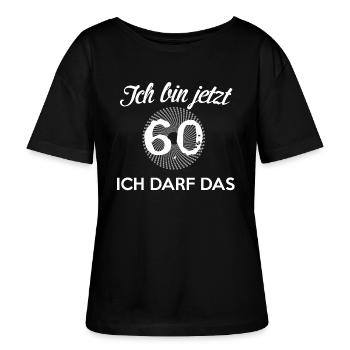 60. Geburtstag - Stanley/Stella Relaxed Rundhals Frauen Bio-T-Shirt SERENA - Schwarz - Vorne - Anna (173cm)