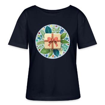 Weihnachtsgeschenk - Stanley/Stella Relaxed Rundhals Frauen Bio-T-Shirt SERENA - Navy - Vorne - Anna (173cm)