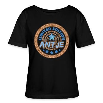Cadeau pour Antje - T-shirt bio à col rond SERENA Stanley/Stella Femme - noir - Devant - Anna (173cm)
