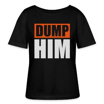 Dump Him Quote Logo - T-shirt bio à col rond SERENA Stanley/Stella Femme - noir - Devant - Anna (173cm)