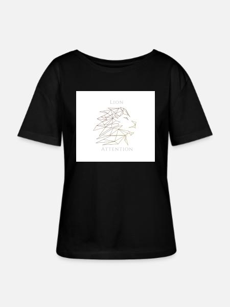 LION ATTENTION Classic Edition - Stanley/Stella Relaxed Rundhals Frauen Bio-T-Shirt SERENA - Schwarz