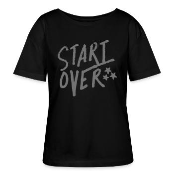 commencer et terminer - Stanley/Stella SERENA Relaxed Women’s Organic Round Neck T-shirt - black - Front - Anna (173cm)