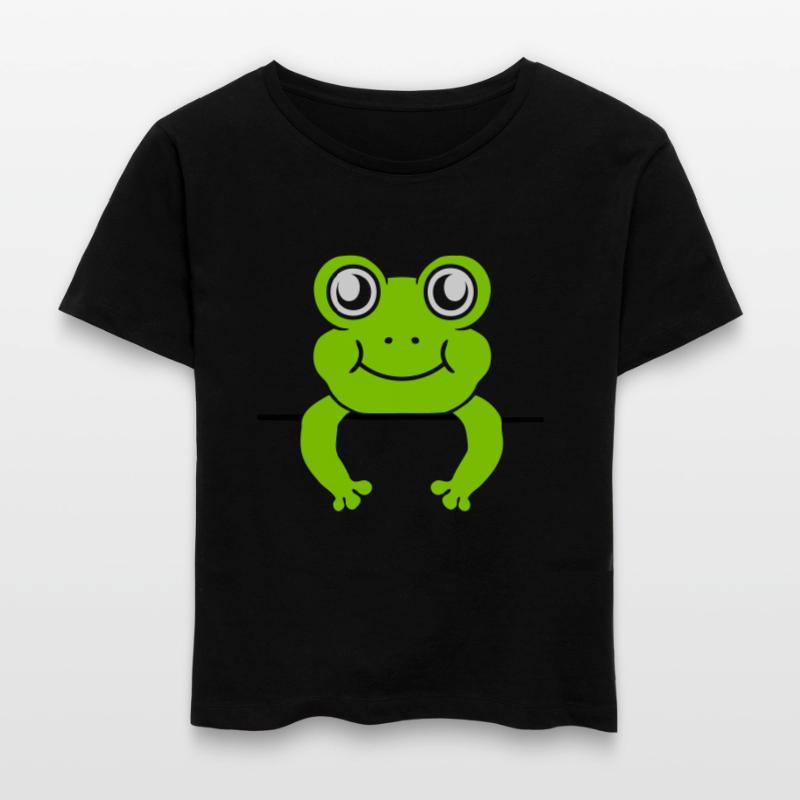 Frog Wall Shield Comic Stanley/Stella SERENA Relaxed Women’s Organic Round Neck T-shirt