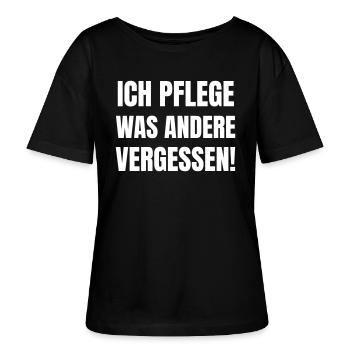 Ich pflege was andere vergessen! - Stanley/Stella Relaxed Rundhals Frauen Bio-T-Shirt SERENA - Schwarz - Vorne - Anna (173cm)