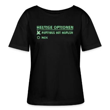 First name marlon - Stanley/Stella SERENA Relaxed Women’s Organic Round Neck T-shirt - black - Front - Anna (173cm)