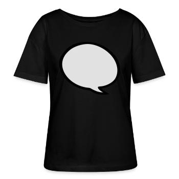 speech bubble - T-shirt bio à col rond SERENA Stanley/Stella Femme - noir - Devant - Anna (173cm)