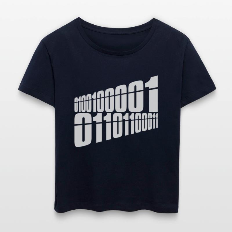 Langage de programme de code binaire T-shirt bio à col rond SERENA Stanley/Stella Femme