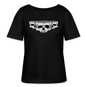 Crâne de la Coupe des Amis 3 - T-shirt bio à col rond SERENA Stanley/Stella Femme - noir - Devant - Anna (173cm)