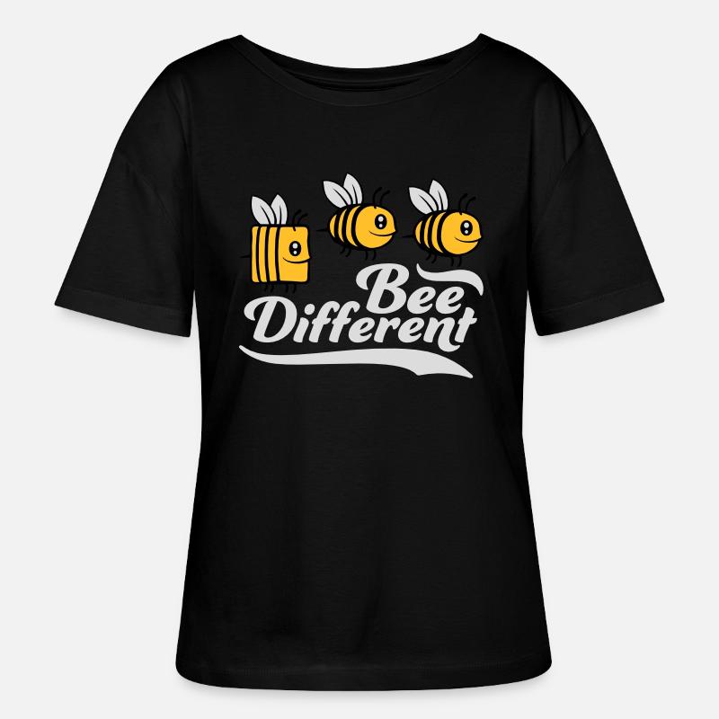 bee citation différente - T-shirt bio à col rond SERENA Stanley/Stella Femme - noir