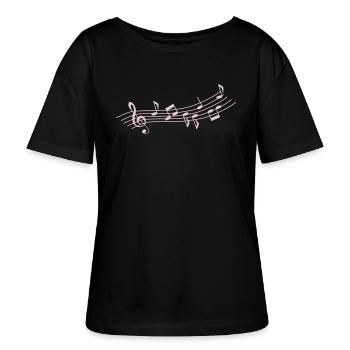 Musik - Tanzen - Disco - Stanley/Stella Relaxed Rundhals Frauen Bio-T-Shirt SERENA - Schwarz - Vorne - Anna (173cm)