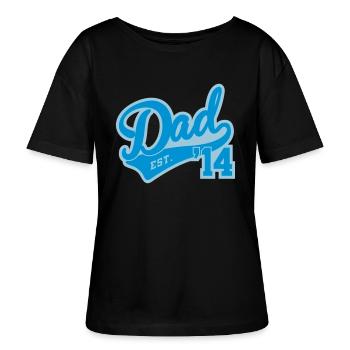 Dad Est. 2014 - Stanley/Stella Relaxed Rundhals Frauen Bio-T-Shirt SERENA - Schwarz - Vorne - Anna (173cm)