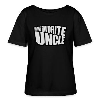at The Favorite Uncle - Stanley/Stella SERENA Relaxed Women’s Organic Round Neck T-shirt - black - Front - Anna (173cm)