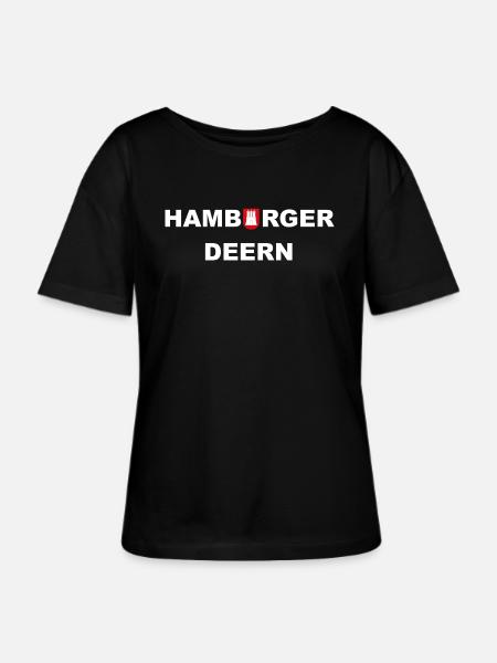 Hamburger Deern - Stanley/Stella Relaxed Rundhals Frauen Bio-T-Shirt SERENA - Schwarz