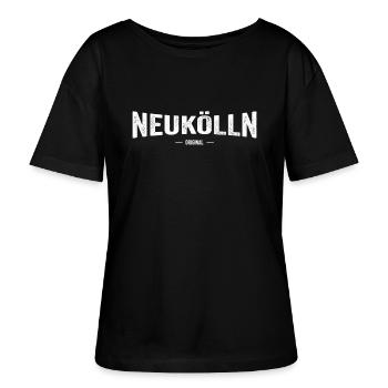 Neukölln Original - Stanley/Stella Relaxed Rundhals Frauen Bio-T-Shirt SERENA - Schwarz - Vorne - Anna (173cm)