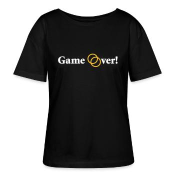 Game over bachelor party - Stanley/Stella SERENA Relaxed Women’s Organic Round Neck T-shirt - black - Front - Anna (173cm)