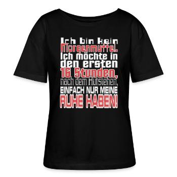 I am not a morning muffle - Stanley/Stella SERENA Relaxed Women’s Organic Round Neck T-shirt - black - Front - Anna (173cm)