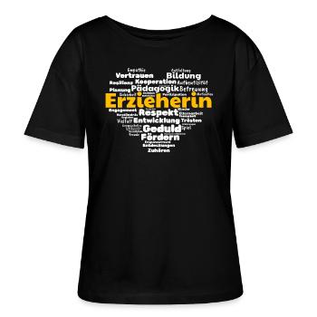Erzieherin Bildung Betreuung Erziehung - Stanley/Stella Relaxed Rundhals Frauen Bio-T-Shirt SERENA - Schwarz - Vorne - Anna (173cm)