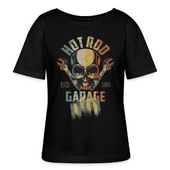 Hot Rod - Stanley/Stella Relaxed Rundhals Frauen Bio-T-Shirt SERENA - Schwarz - Vorne - Anna (173cm)