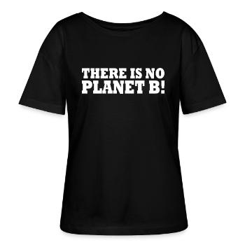 There is no planet B - Stanley/Stella Relaxed Rundhals Frauen Bio-T-Shirt SERENA - Schwarz - Vorne - Anna (173cm)