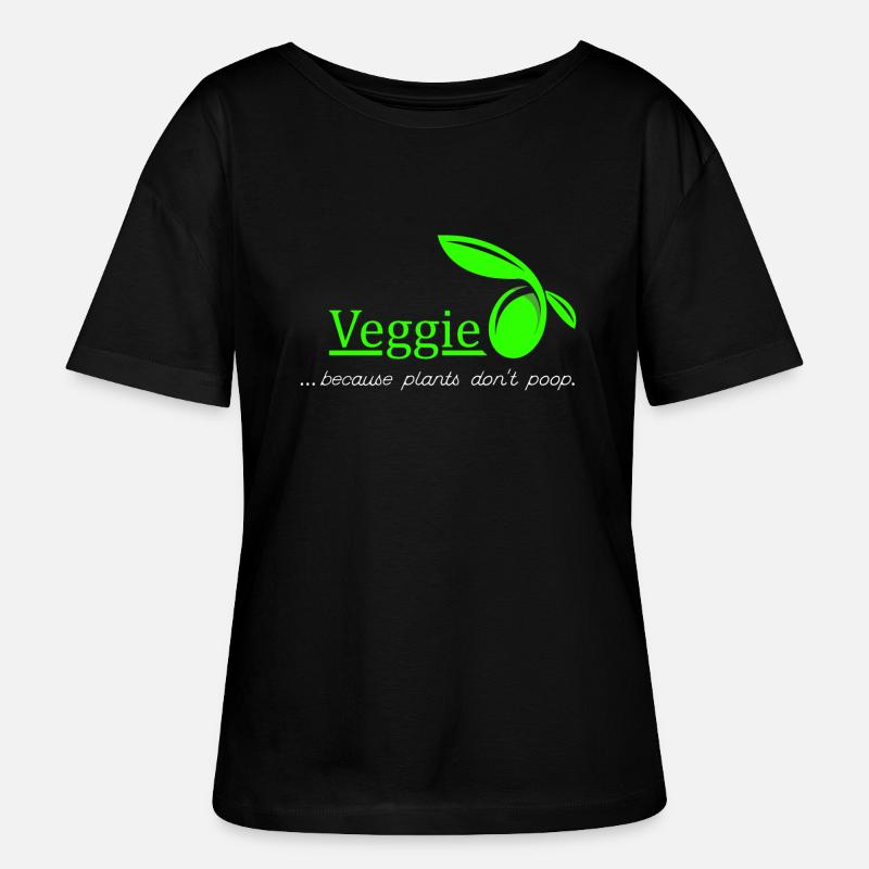 Veggie - Vegetarier. Geschenk Idee - Stanley/Stella Relaxed Rundhals Frauen Bio-T-Shirt SERENA - Schwarz