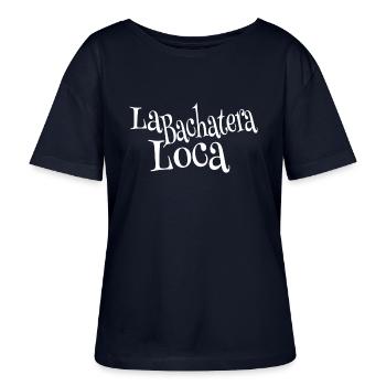 La Loca bachatera - shirts blancs Bachata danse - T-shirt bio à col rond SERENA Stanley/Stella Femme - marine - Devant - Anna (173cm)