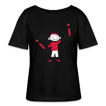 dynamit tnt nitro kuender bombe throw explosion a - Stanley/Stella SERENA Relaxed Women’s Organic Round Neck T-shirt - black - Front - Anna (173cm)