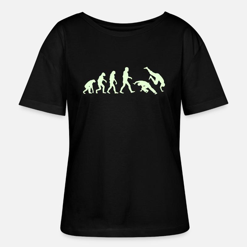 Capoeira Evolution logo - Stanley/Stella SERENA Relaxed Women’s Organic Round Neck T-shirt - black