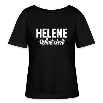 HELENE - we - Stanley/Stella Relaxed Rundhals Frauen Bio-T-Shirt SERENA - Schwarz - Vorne - Anna (173cm)