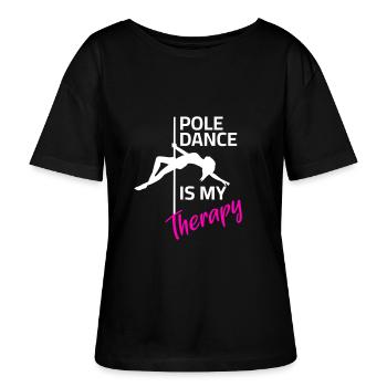 Thérapie par la pole danse - T-shirt bio à col rond SERENA Stanley/Stella Femme - noir - Devant - Anna (173cm)