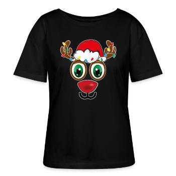 11883 Rentier leichtes Kind - Stanley/Stella Relaxed Rundhals Frauen Bio-T-Shirt SERENA - Schwarz - Vorne - Anna (173cm)