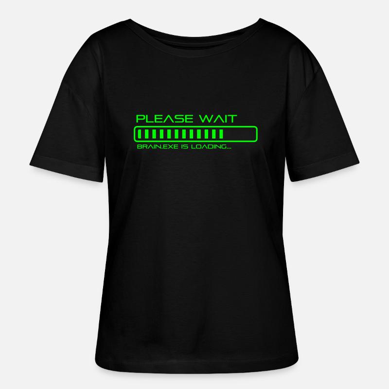 Please Wait - Brain.exe is loading. - T-shirt bio à col rond SERENA Stanley/Stella Femme - noir