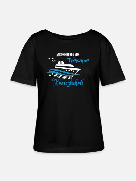 Therapie Kreuzfahrt - Stanley/Stella Relaxed Rundhals Frauen Bio-T-Shirt SERENA - Schwarz