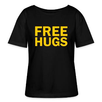 Free hugs - T-shirt bio à col rond SERENA Stanley/Stella Femme - noir - Devant - Anna (173cm)