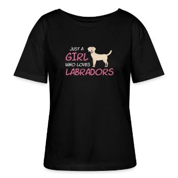 Laboratoires - T-shirt bio à col rond SERENA Stanley/Stella Femme - noir - Devant - Anna (173cm)