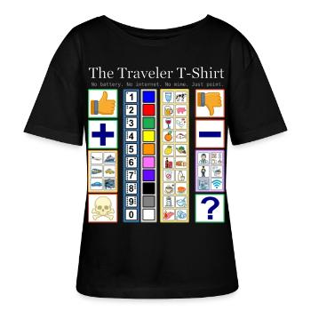 Le T-shirt du Voyageur - T-shirt bio à col rond SERENA Stanley/Stella Femme - noir - Devant - Anna (173cm)