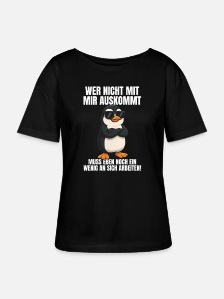 Arbeiten Witziger Lustiger Spruch Sprüche - Stanley/Stella Relaxed Rundhals Frauen Bio-T-Shirt SERENA - Schwarz