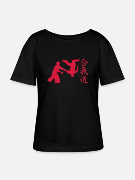 Aikido - Stanley/Stella Relaxed Rundhals Frauen Bio-T-Shirt SERENA - Schwarz
