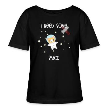 Wissenschaft Katze - Stanley/Stella Relaxed Rundhals Frauen Bio-T-Shirt SERENA - Schwarz - Vorne - Anna (173cm)