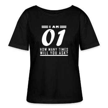 Ich bin 1 – 1. Geburtstag Geschenk - Stanley/Stella Relaxed Rundhals Frauen Bio-T-Shirt SERENA - Schwarz - Vorne - Anna (173cm)