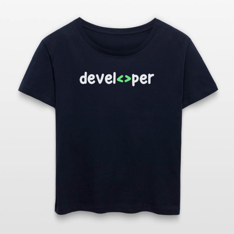 Developer Code Skripting Debug Informatik Geek Stanley/Stella Relaxed Rundhals Frauen Bio-T-Shirt SERENA